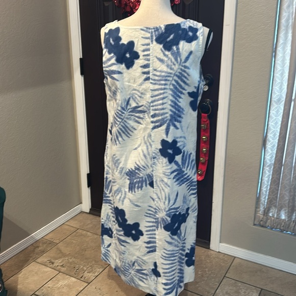 Batik Style Linen A Line Dress - Picture 4 of 7